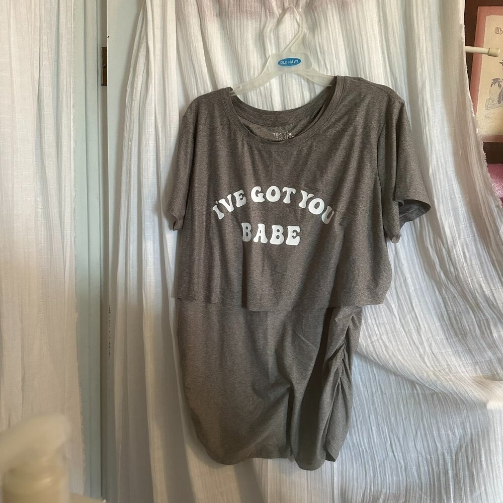 Nursing, Breastfeeding shirt, sh sleeve, discreet, revamped, new, Babe